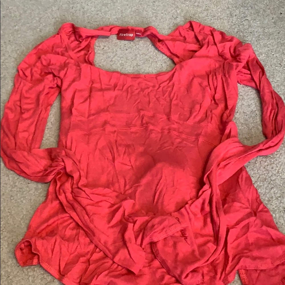 Open back firetrap long sleeve top
